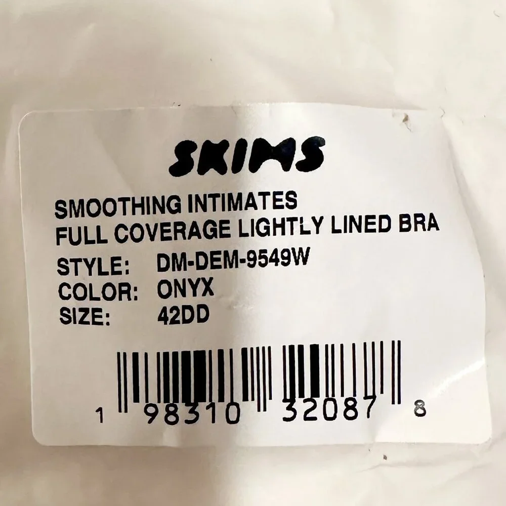 NWT SKIMS Smoothing Intimates Full Coverage Lightly Lined Bra in Onyx - 42DD - Picture 9 of 9